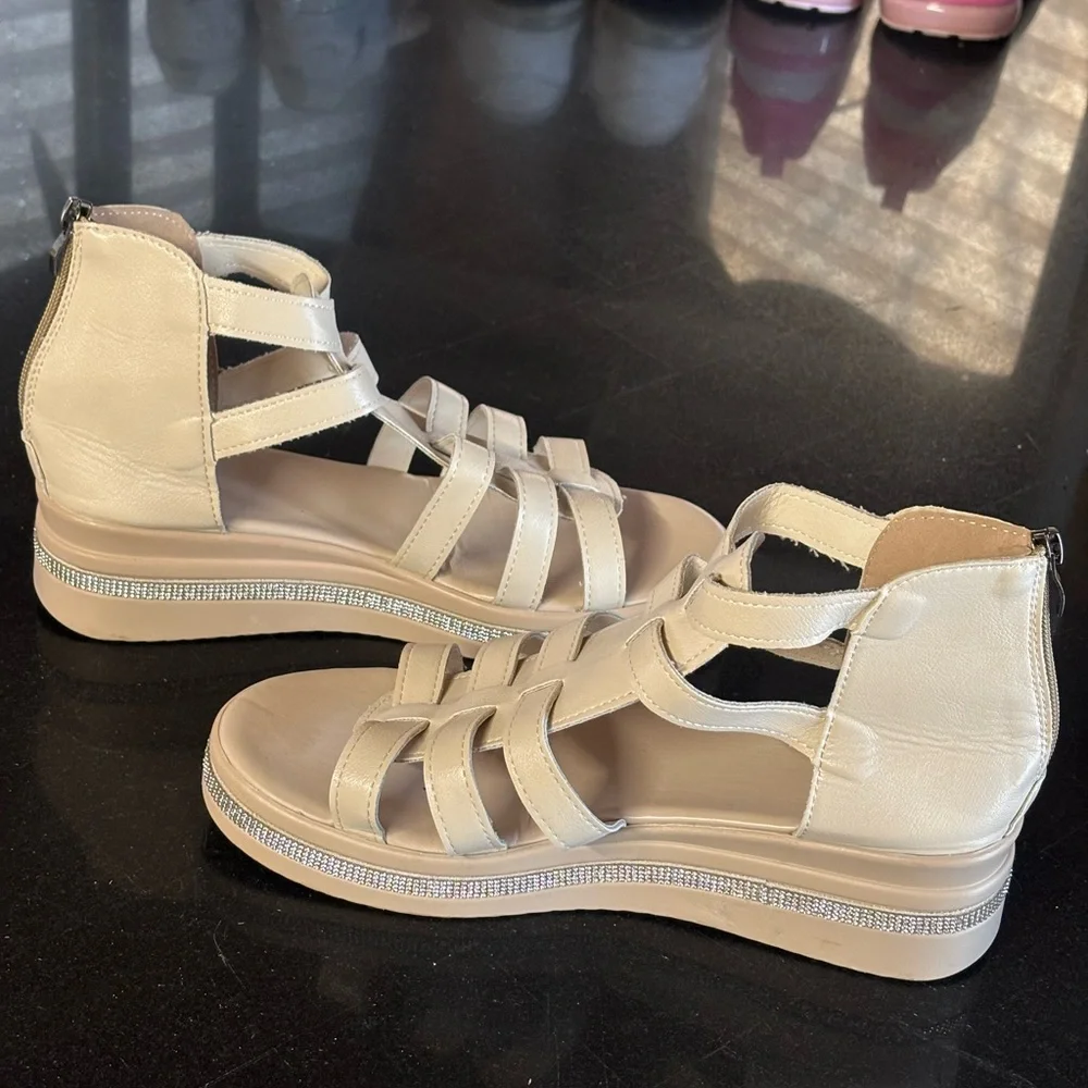 Gladiator Wedge Sandals - Picture 7 of 8